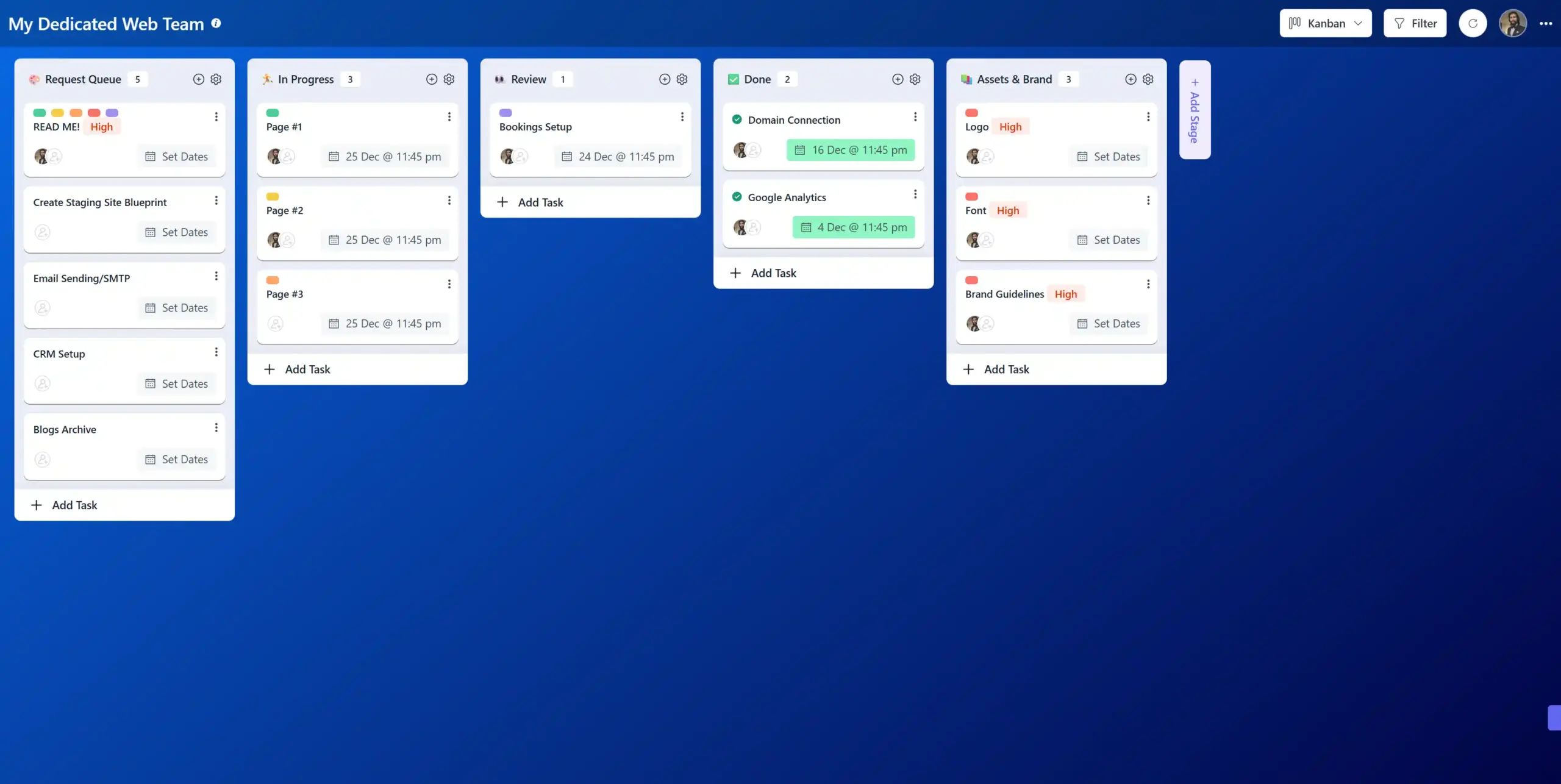 Soluify Dashboard Interface
